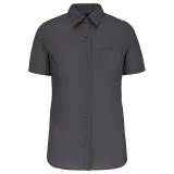 Camisa popelina manga corta mujer