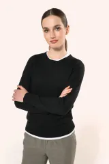 Jersey Supima® cuello redondo mujer