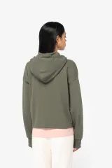 Sudadera ecorresponsable con cremallera y capucha French Terry mujer