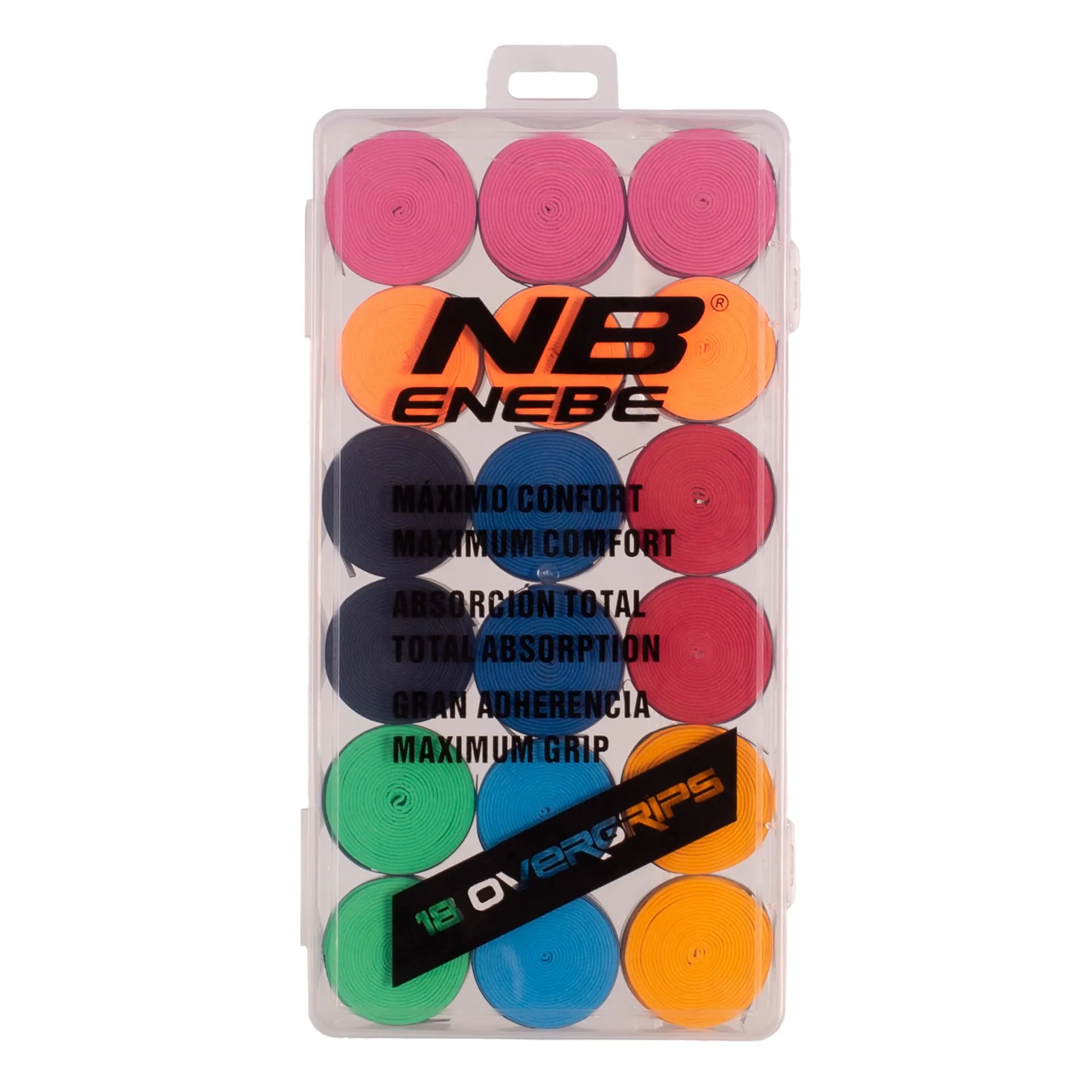 PACK DE 18 OVERGRIPS LISOS ENEBE