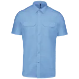 Camisa piloto manga corta hombre
