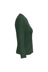 Camiseta manga larga y cuello de pico mujer