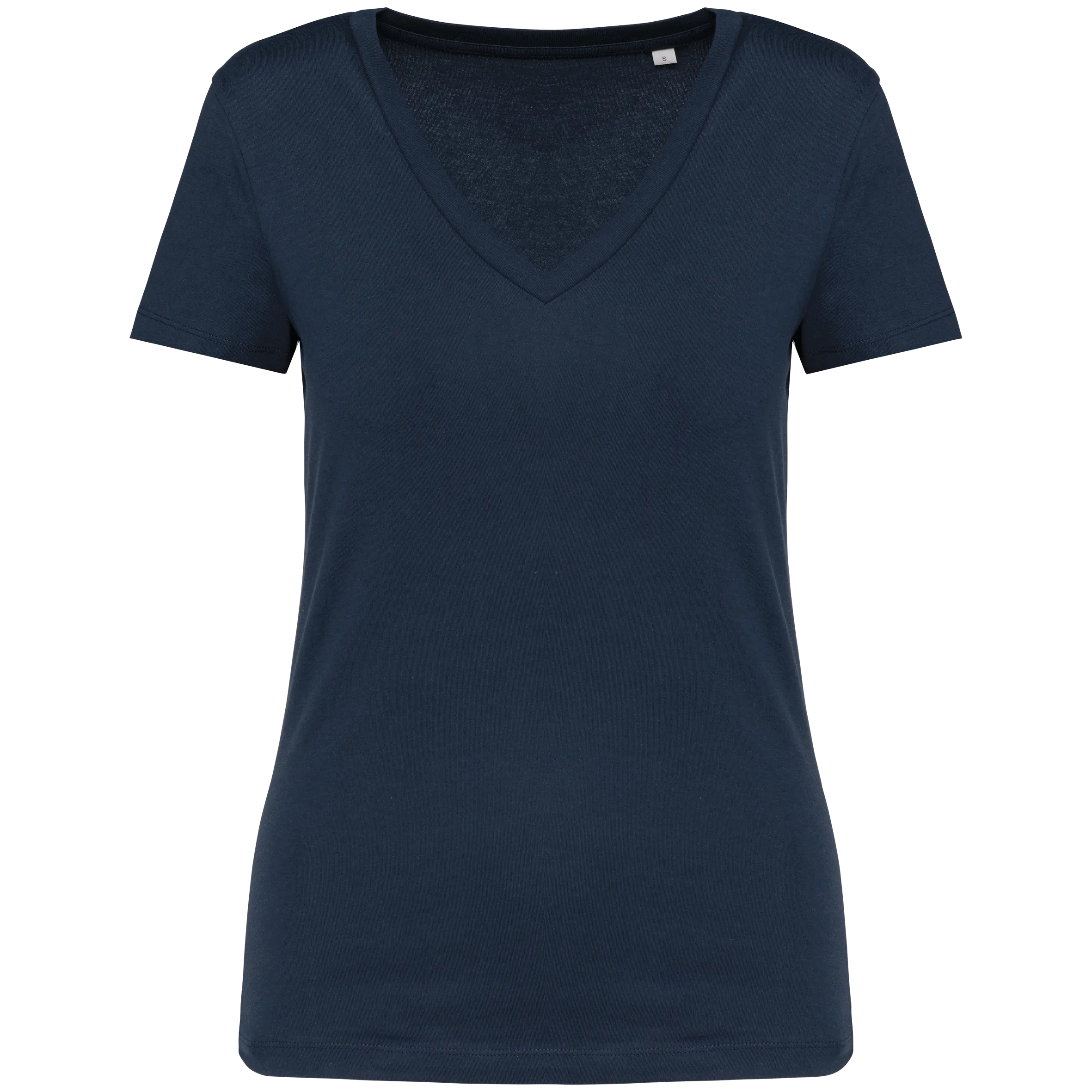 Camiseta ecorresponsable cuello de pico mujer