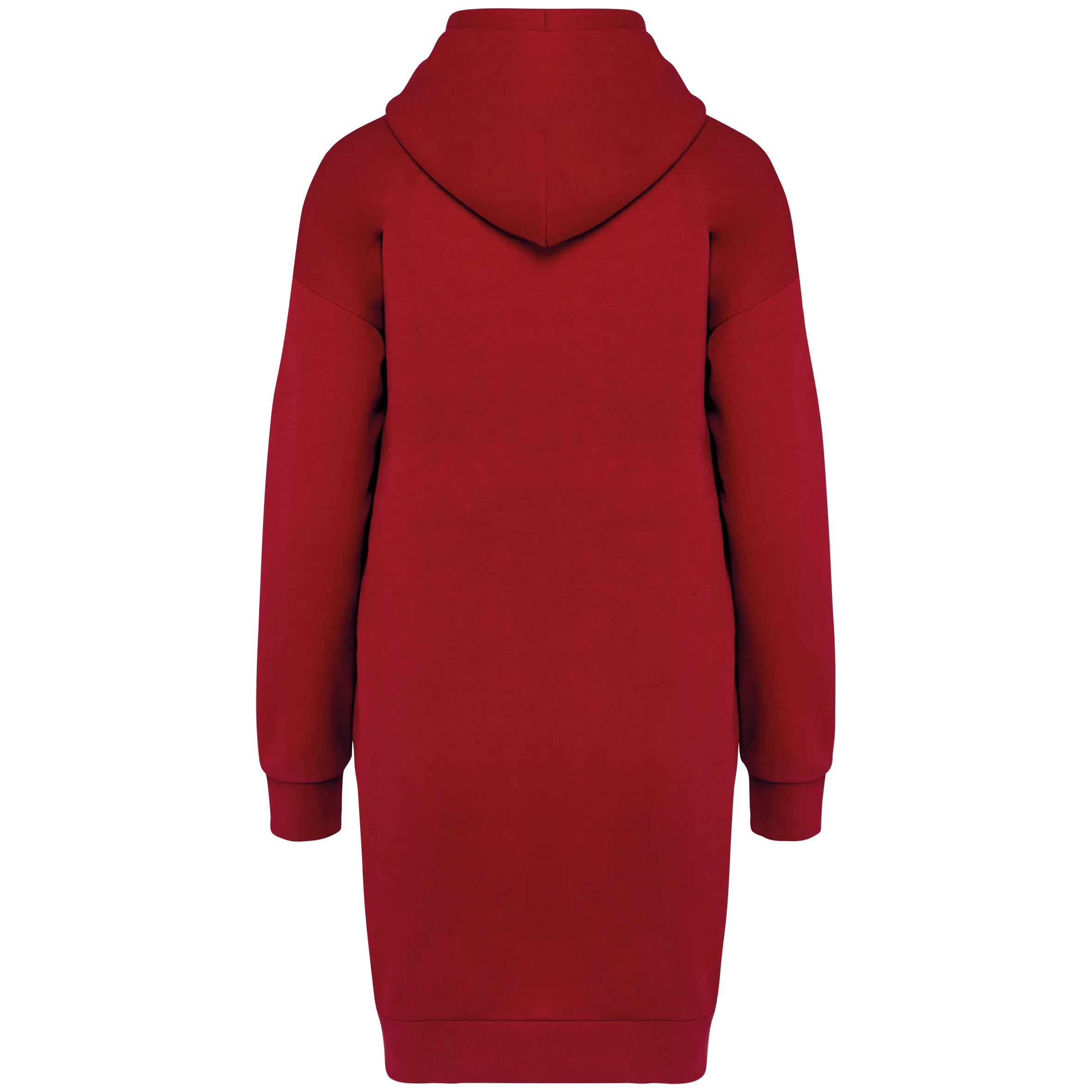 Vestido tipo sudadera ecorresponsable con capucha mujer