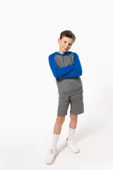 Sudadera bicolor con capucha para niños