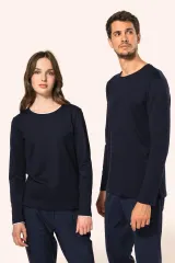 Camiseta Supima® cuello redondo manga larga mujer