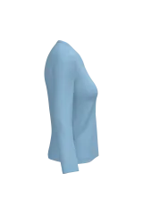 Camiseta manga larga y cuello de pico mujer