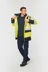 Parka de seguridad reciclada 4 en 1 unisex