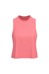 Camiseta de tirantes crop Triblend mujer
