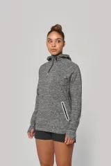 Sudadera deportiva capucha 1/4 cremallera unisex