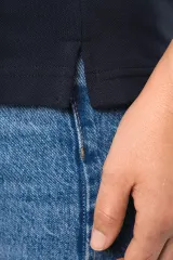 Polo de punto piqué manga corta mujer