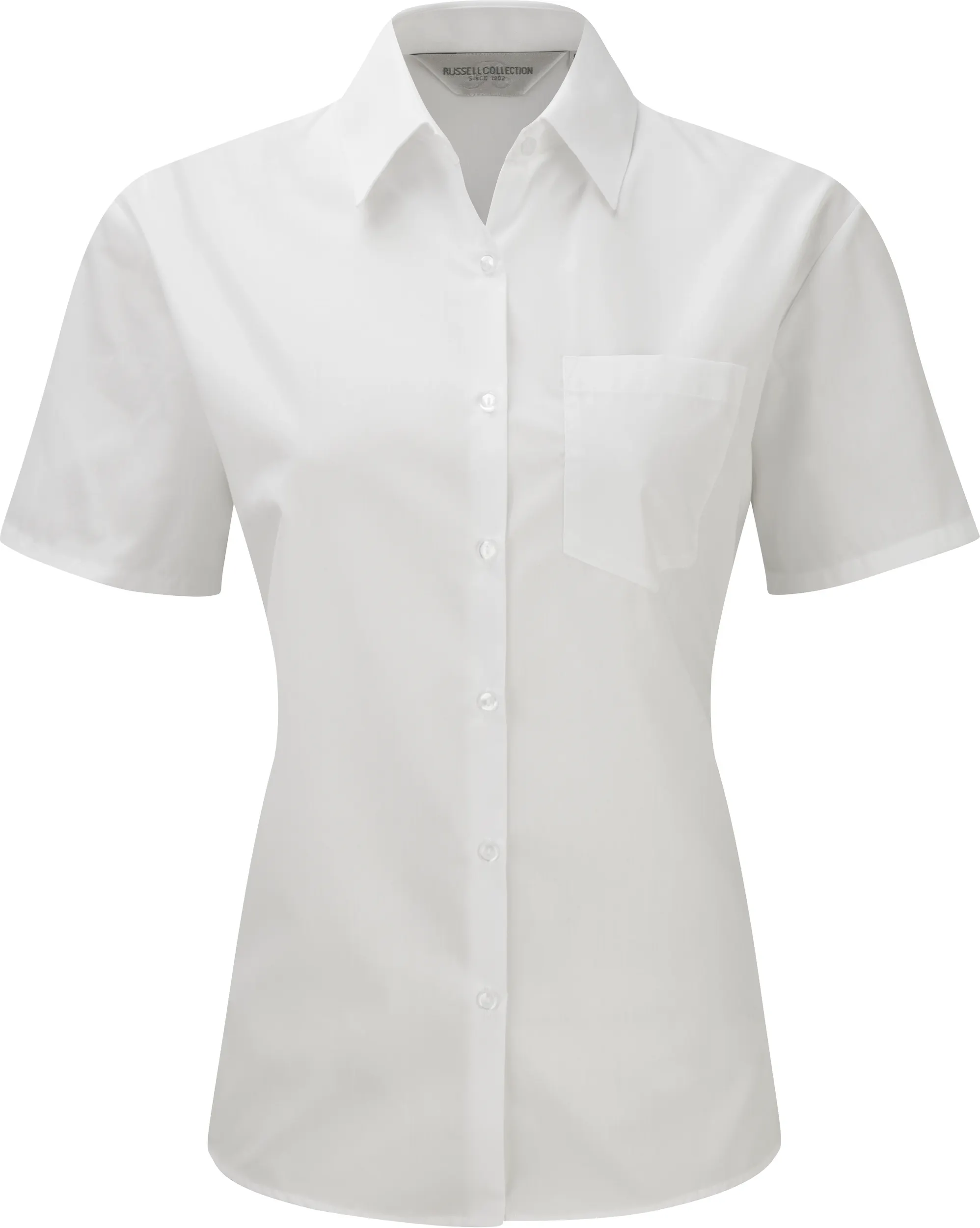 Camisa Popelina de polialgodón manga corta mujer