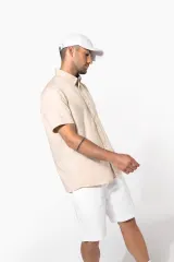 Camisa de algodón Ariana III manga corta hombre