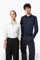 Camisa popelina manga larga hombre