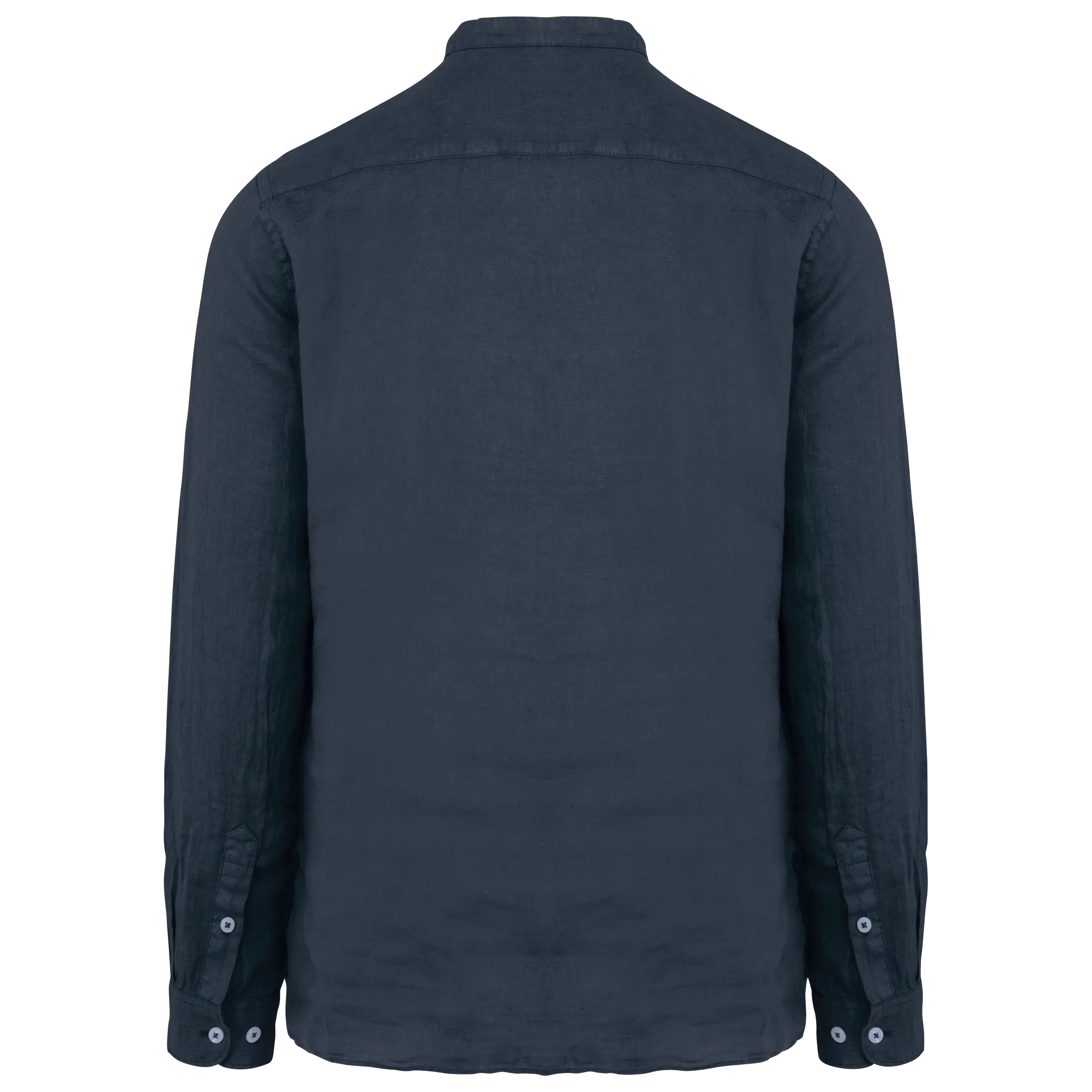 Camisa cuello mao efecto lavado de lino hombre