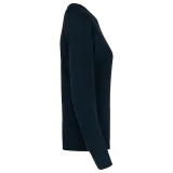Sudadera algodón orgánico con cuello redondo y mangas raglan de mujer