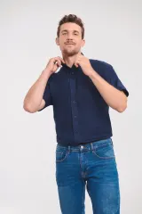 Camisa Oxford manga corta hombre