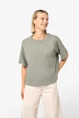 Camiseta sostenible de corte boxy con hombros caídos mujer