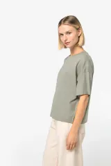 Camiseta sostenible de corte boxy con hombros caídos mujer