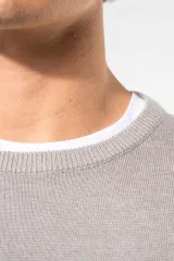 Jersey cuello redondo manga larga hombre