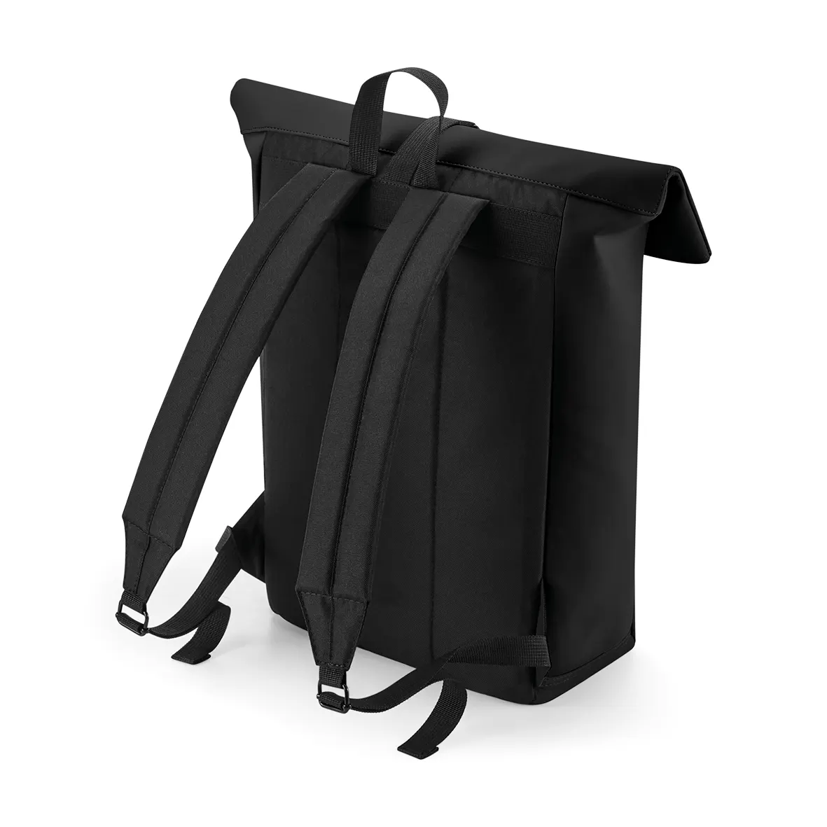 Mochila de poliuretano mate con solapa enrollable