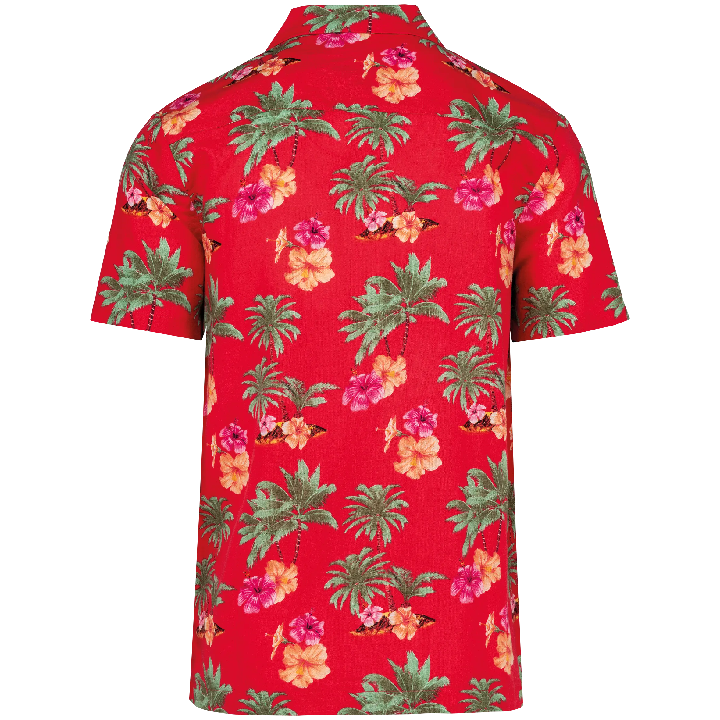 Camisa con estampado hawaiano hombre