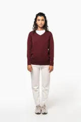 Jersey cuello de pico mujer