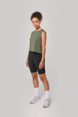 Camiseta corta sin mangas para mujer