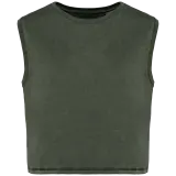 Camiseta crop ecorresponsable sin mangas mujer
