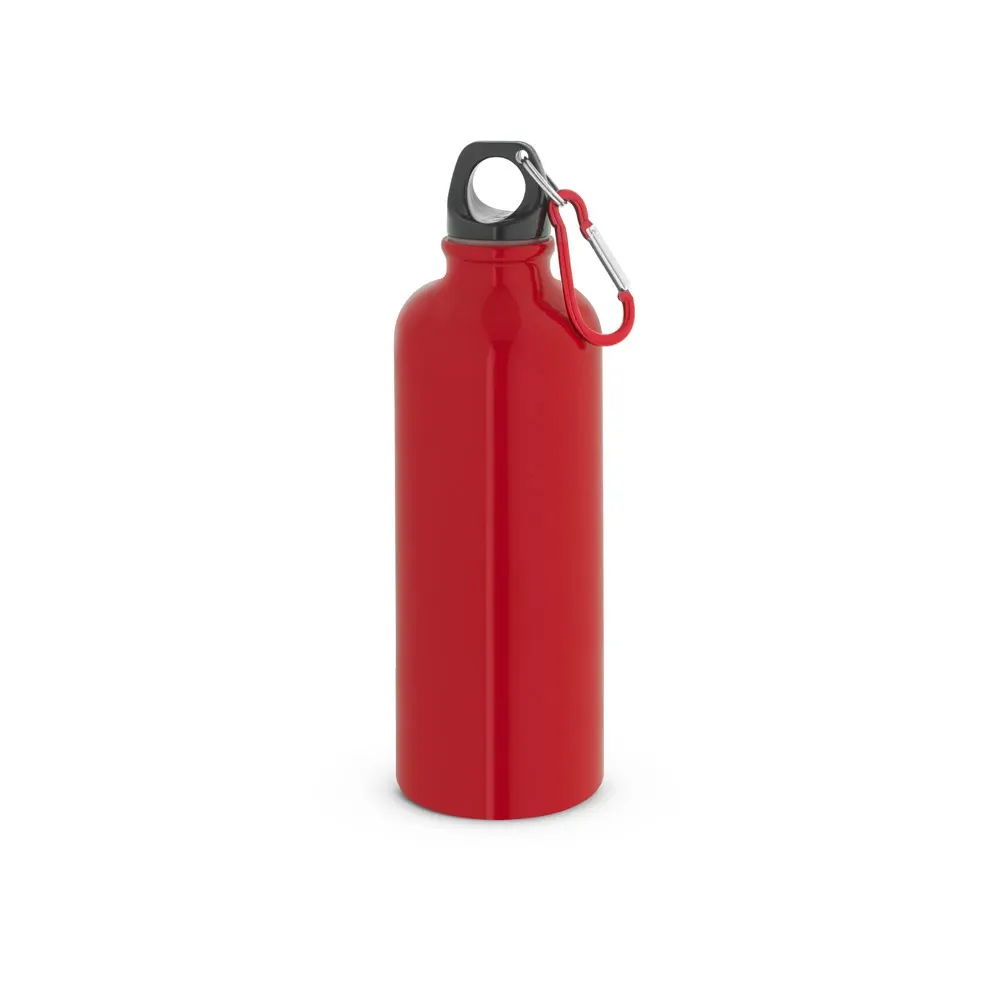 KELCE. Botella de acero inoxidable de pared simple con mosquetón de 550 ml