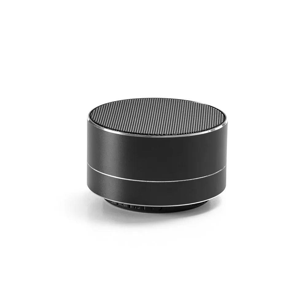 FLOREY. Altavoz portátil de 3W con 4h de autonomía, fabricado en aluminio reciclado (100% rAL) y ABS reciclado (100% rABS)