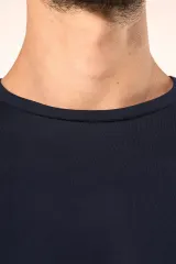 Camiseta Supima® cuello redondo manga larga hombre
