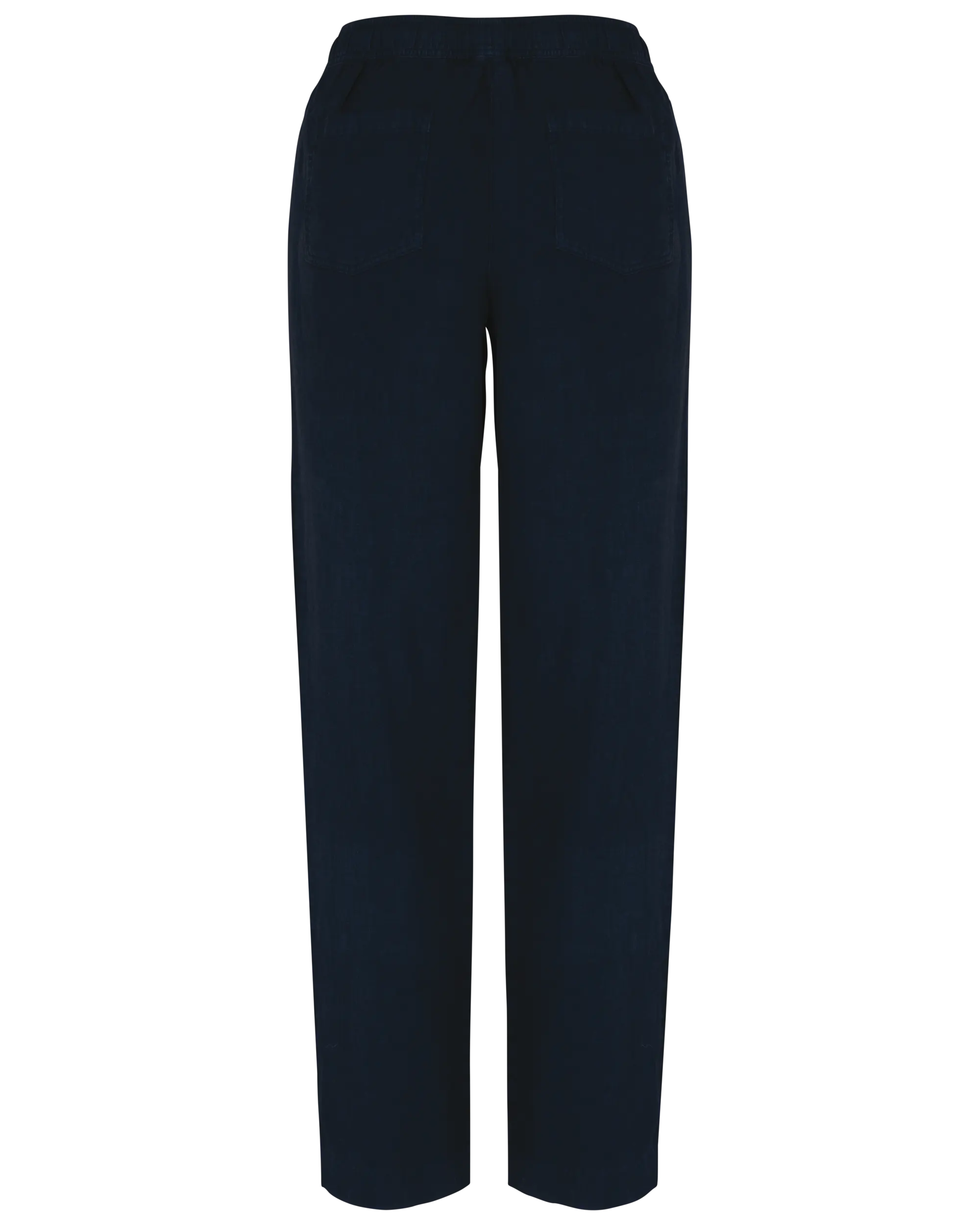 Pantalón efecto lavado de lino mujer