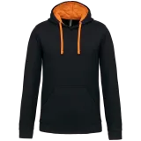 Sudadera capucha contrastada hombre