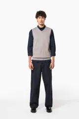 Jersey cuello de pico sin mangas
