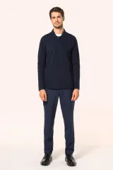 Polo Supima® manga larga hombre
