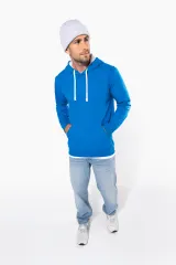 Sudadera capucha contrastada hombre