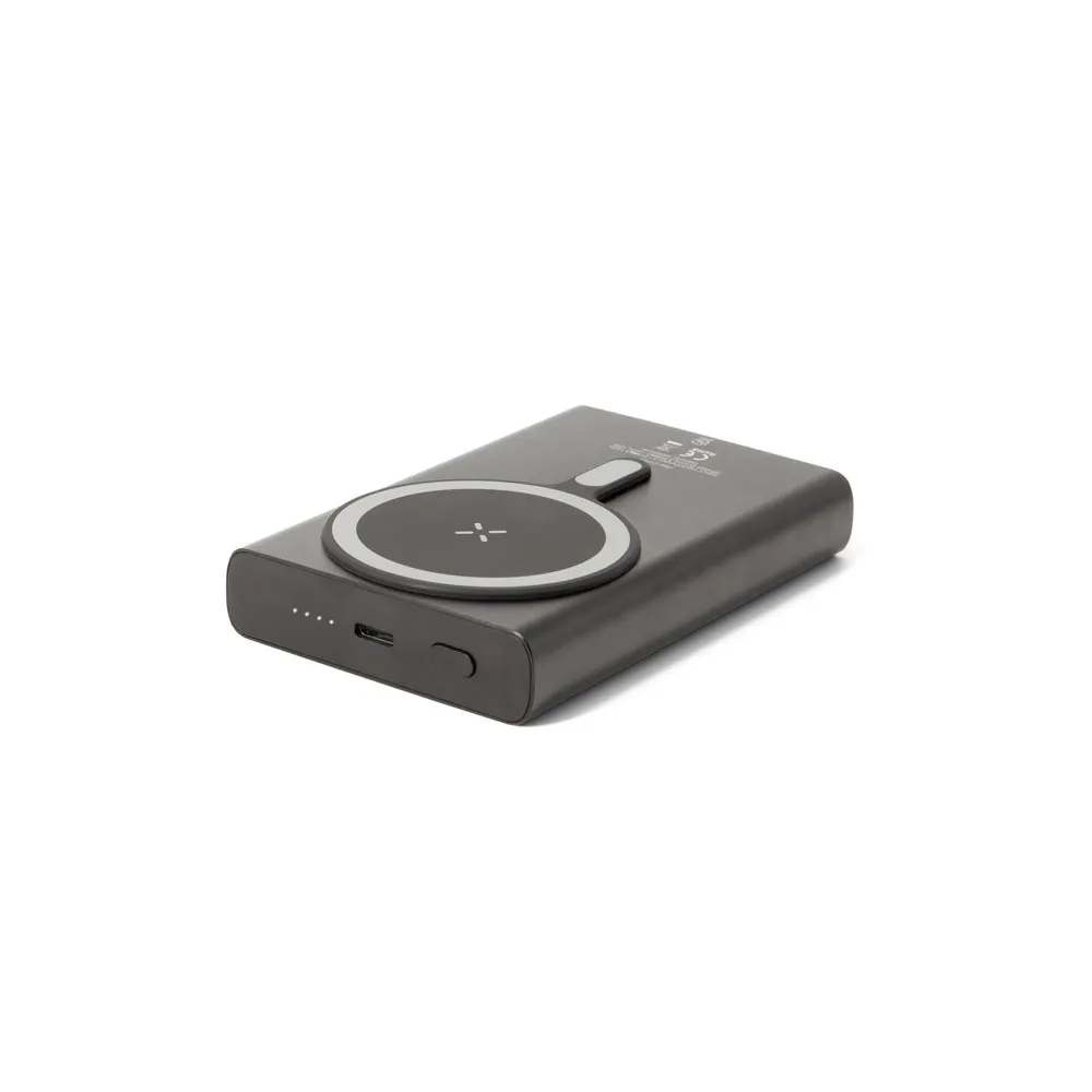 WRIGHT 10. Banco de energía magnético con carga ultrarrápida en aluminio reciclado y ABS reciclado.10 000 mAh