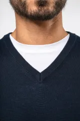 Jersey cuello de pico ecorresponsable hombre