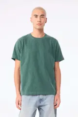 Camiseta de efecto lavado gruesa unisex
