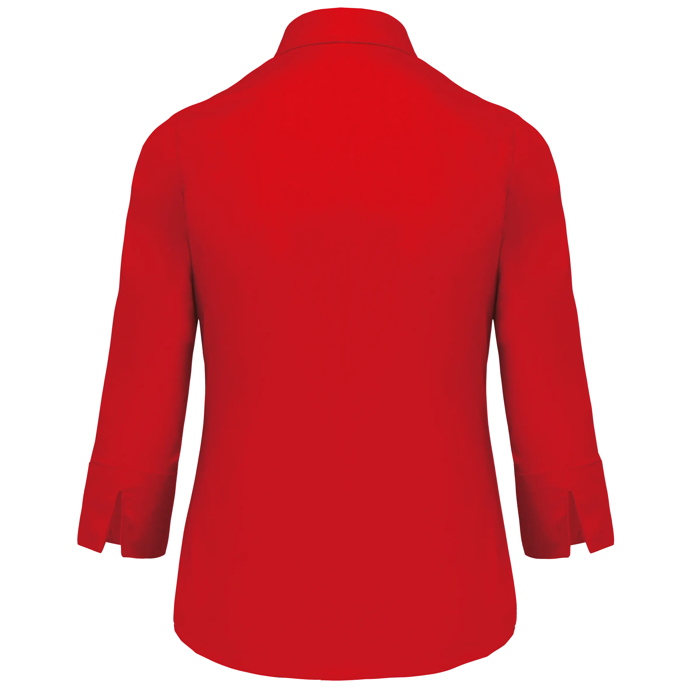 Camisa popelina de polialgodón manga 3/4 de fácil cuidado mujer
