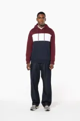 Sudadera tricolor con capucha unisex