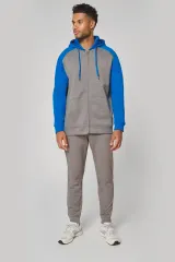 Chaqueta Bicolor con cremallera y capucha unisex