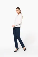Blusa crepe manga larga mujer
