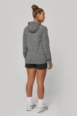 Sudadera deportiva capucha 1/4 cremallera unisex