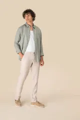 Pantalón lino hombre