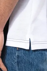 Polo de punto piqué manga corta bicolor hombre