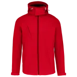 Chaqueta softshell con capucha extraíble hombre