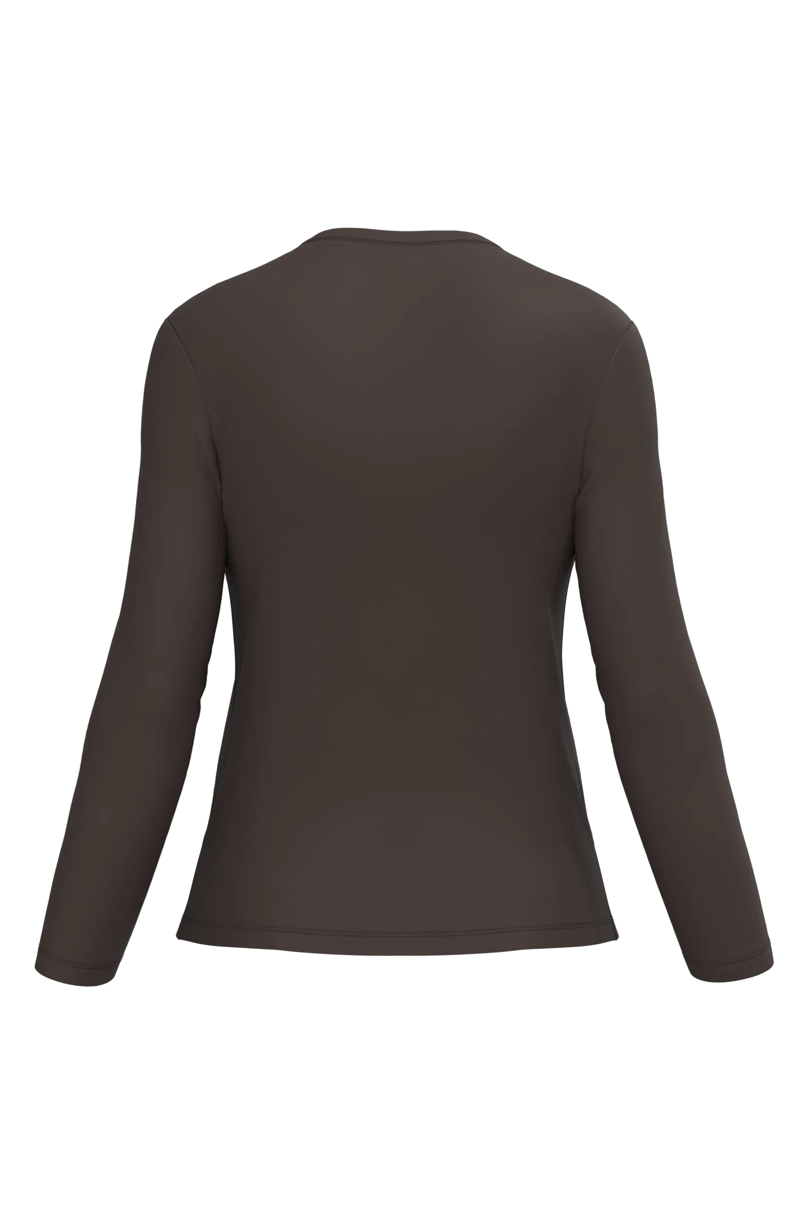 Camiseta manga larga y cuello de pico mujer
