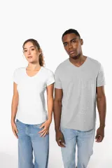 Camiseta con elastano cuello de pico hombre